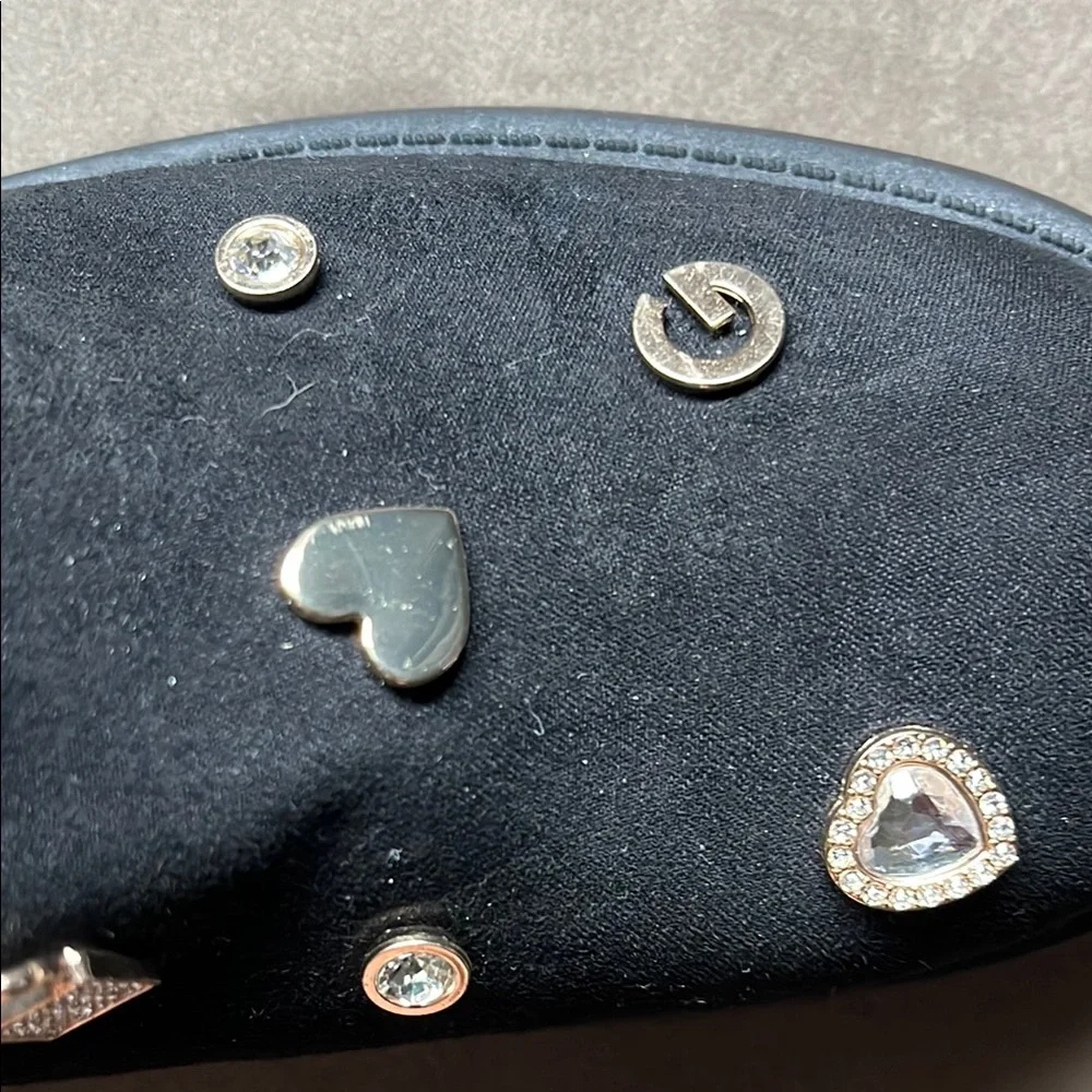 Black Boots with Charm Embellishments